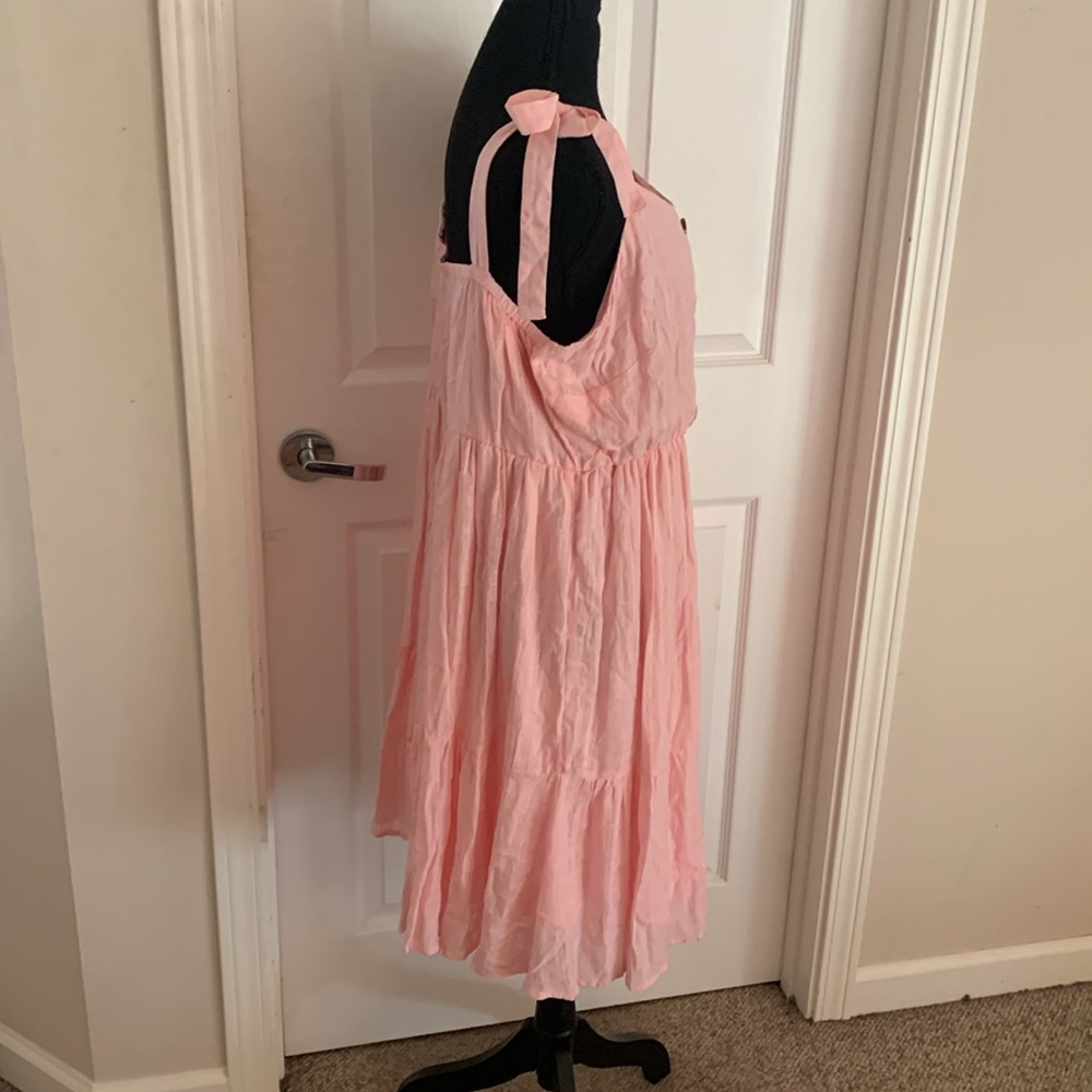 Torrid Pink Boho Button Down Spaghetti Strap Summ… - image 3